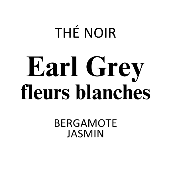 Thé Noir Earl Grey Fleurs Blanches