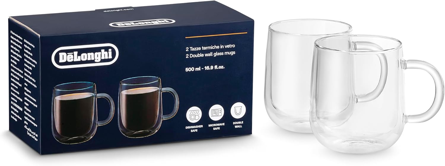2 verres 500ml double paroi - DELONGHI