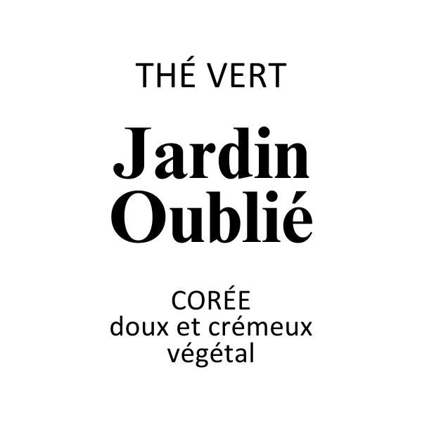 Thé Vert de Corée “Le Jardin Oublié”